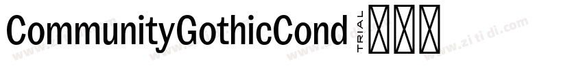 CommunityGothicCond 字体转换